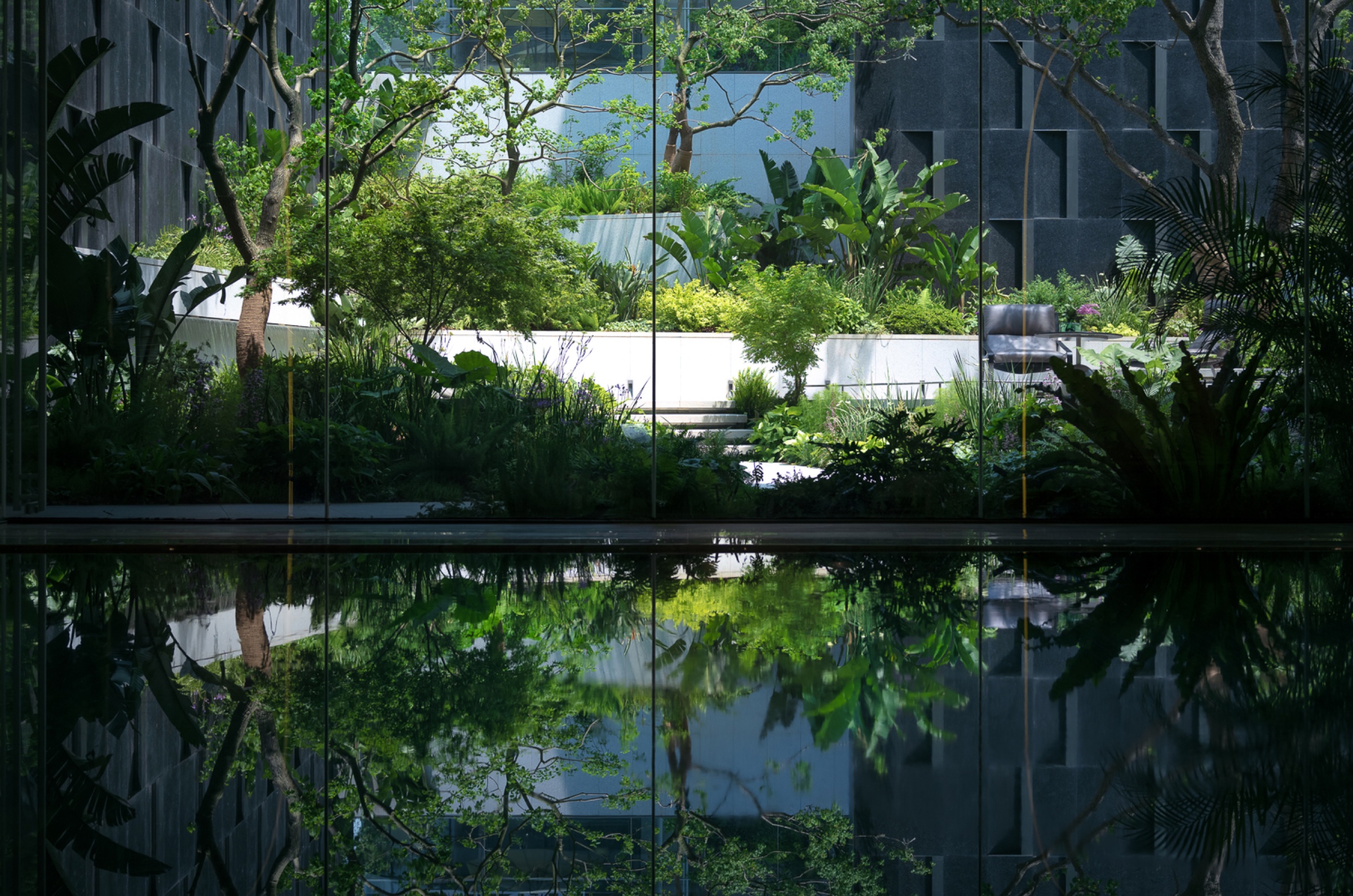 元庐水系园林镜面水景实拍